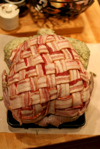 Bacon blanketed, herb-roasted turkey - CSMonitor.com
